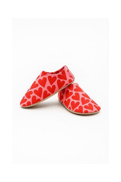 Little Flippers Non-Slip Sole Unisex Baby Kids Sea Shoes Pool Booties - Heart