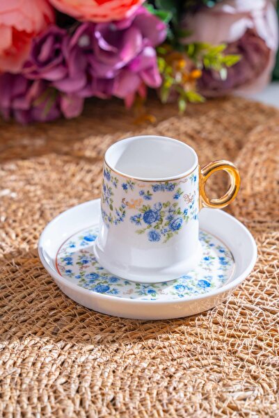 ACAR Terra Rosa 12 Parça 6 Kişilik Kahve Fincan Takımı - 90 ml