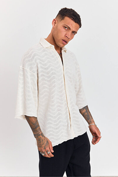 Weyeze Оверсайз сорочка з рукавами-ліхтариками з власним малюнком 19187WYZ