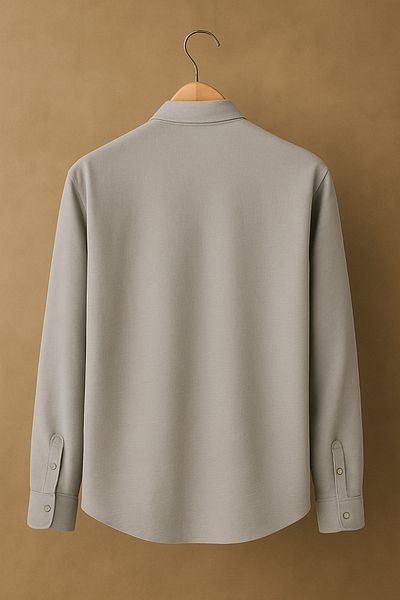 mavisima erkek giyimi Cămașă Aerobin casual gri cu mânecă lungă pentru bărbați - Regular Fit, confortabilă, design elegant