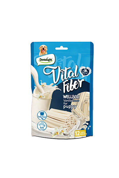 DENTALIGHT وجبة خفيفة للكلاب من الألياف الحيوية ويلبار 3 بوصة - 12 قطعة مع 20...