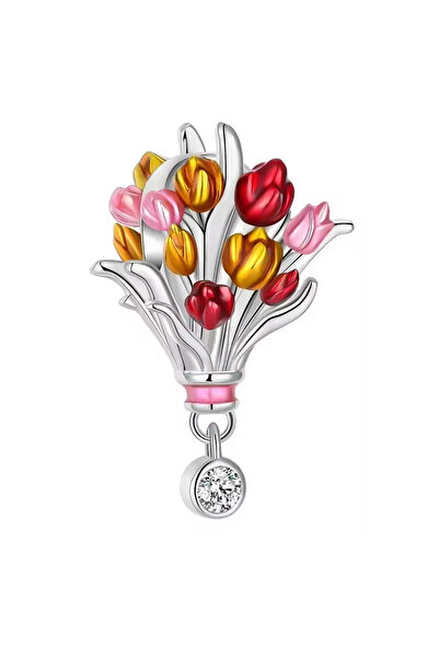 Fubena Bahar Buketi Gümüş Charm