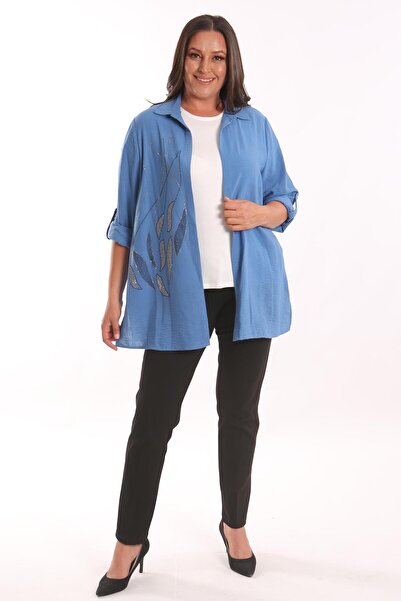 SERTUĞ Tren42plus Set dublu indigo cu epoleți de mărime mare