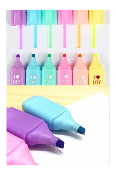 tüftürük 6 Colors Mini Pastel Marker Pen