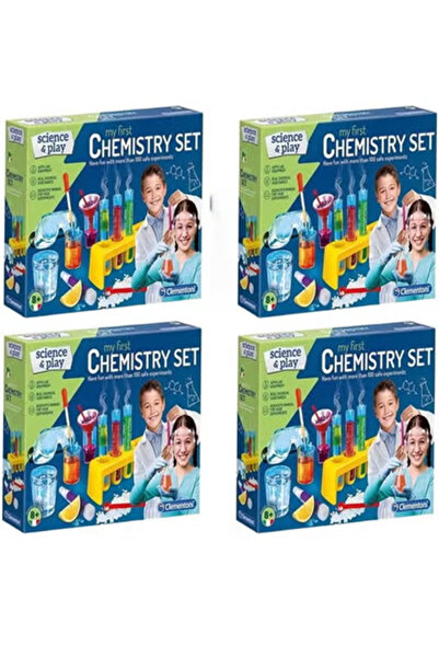 CLEMENTONI لعبة مختبر الكيمياء المنزلية التعليمية للأطفال من 4 قطع