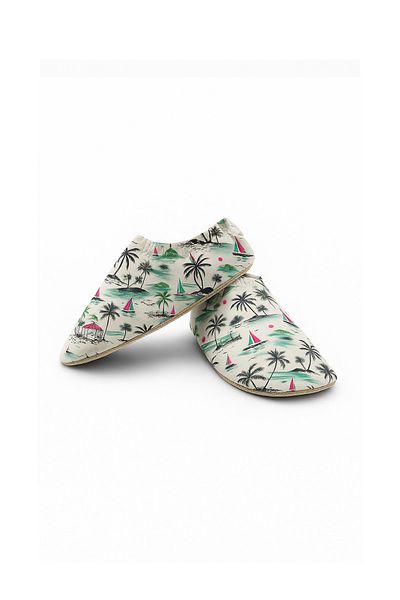 Little Flippers Non-Slip Sole Unisex Baby Kids Sea Shoes Pool Booties - Palm