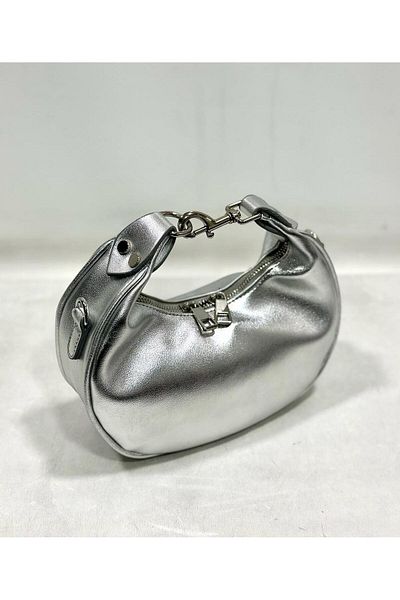 RAMAZAN YARDIMCI BAG COLLECTİON Gray Metallic Hand Bag
