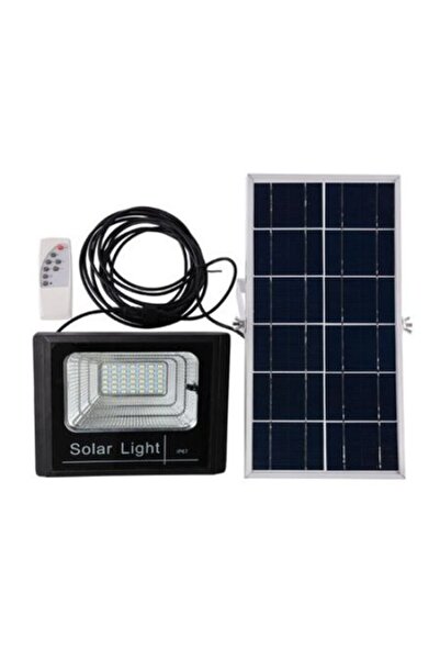 KlaussTech Kit panouri solare și proiector LED, putere 100 W, telecomandă inc...