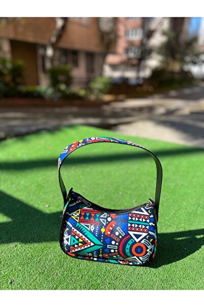 Glowfit Shine Your Shape Women's Ethnic Patterned Baguette Bag
