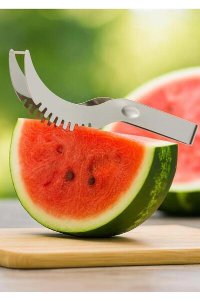 PAMPA Paslanmaz Çelik Karpuz ve Kavun Dilimleyici | Pratik Meyve Kesme Aparatı