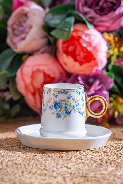 ACAR Terra Rosa 12 Parça 6 Kişilik Kahve Fincan Takımı - 90 ml