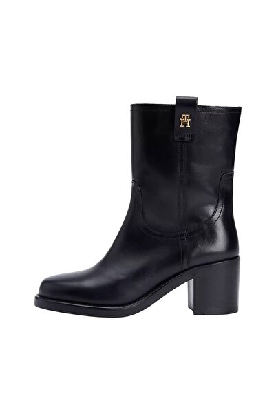Tommy Hilfiger Kadın Blok Topuklu Bot - Siyah