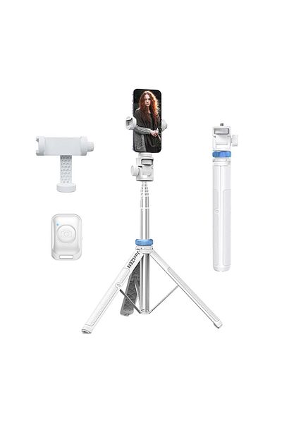 JustZEN Professional Telescopic Tripod for Phone/Camera/GoPro, Bluetooth Remote, Selfie Stick Functi
