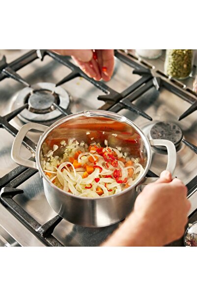 IKEA HEMKOMST Pot with Lid, Stainless Steel/Glass, 3L