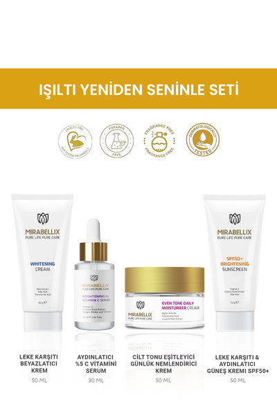 Mirabellix Işıltı Yeniden Seninle Seti (Leke ve cilt tonu eşitleyici)