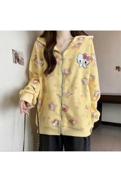 Gofeel Hello Kitty Anime Kawaii Detaylı Hırka