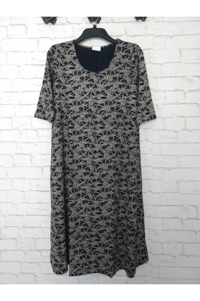 anne moda ankara Summer, Elbow Sleeve, Sweat Proof, Zero Collar, a Model Dress