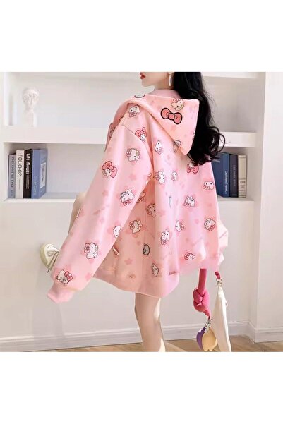 Gofeel Sanrio Anime Kawaii Hello Kitty Detaylı Hırka