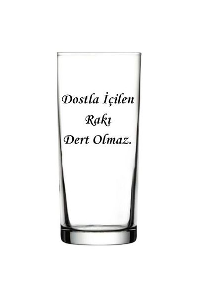 Özcan Tasarım كأس راكيا مكتوب عليه "لا تقلق، اشرب راكيا مع صديقك"