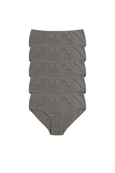 LAUMA Women's High Waist Panties 5 Pack Soft Cotton, Stretchy, Breathable Fabric
