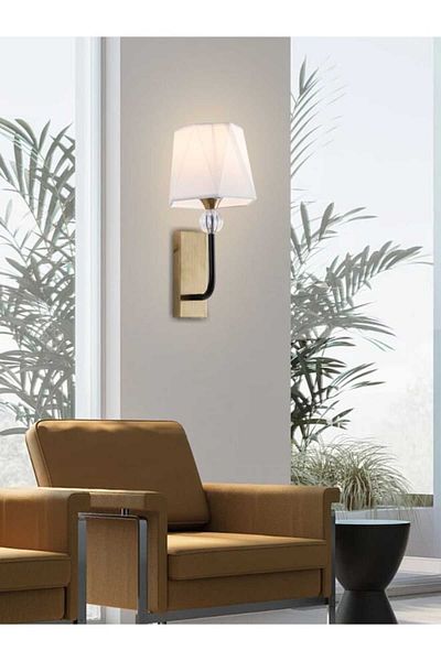 best power Modern Fixed Wall Lamp 9905-W – E27 Base (Max 40W) | Bulb Not Included | Sleek Indoor Wall Sconce