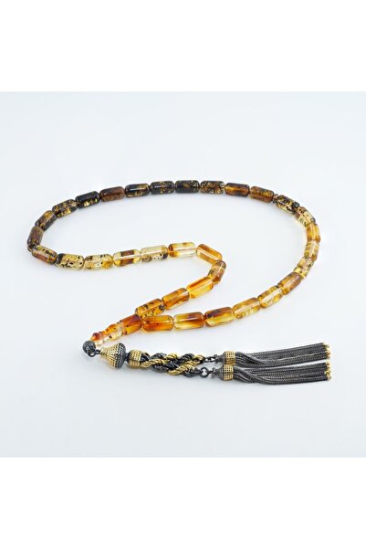 vovoyo Full Baltık ve Fosilli Orijinal Litvanya Damla Kehribar Tesbih