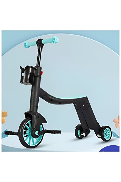 dalip 8-in-1 Kids Bike - Transformable Tricycle/Scooter, Detachable Push Handle, Blue (3-6 yrs)