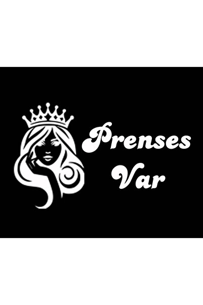 shop TUĞRA arabada prenses var yazısı sticker