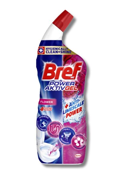 Bref Power Aktiv Jel Çiçek Ferahlığı - Kireç ve Kir Temizleyici WC Jeli 2x700 ml