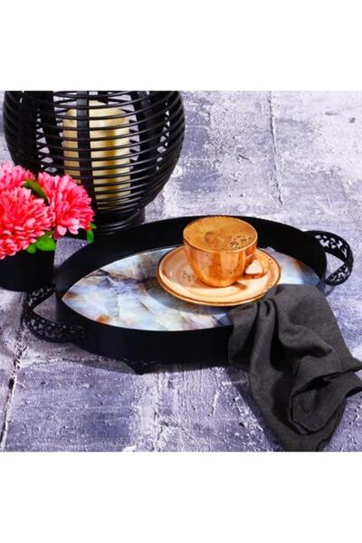 Kosova 1994-51 Medium Black Oval Rainbow Tray 35 cm