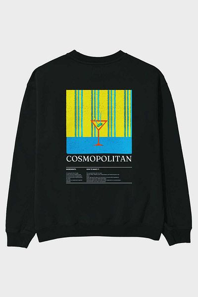 Ankhises Cosmopolitan Front Printed Oversize Sweatshirt Men Women Unisex