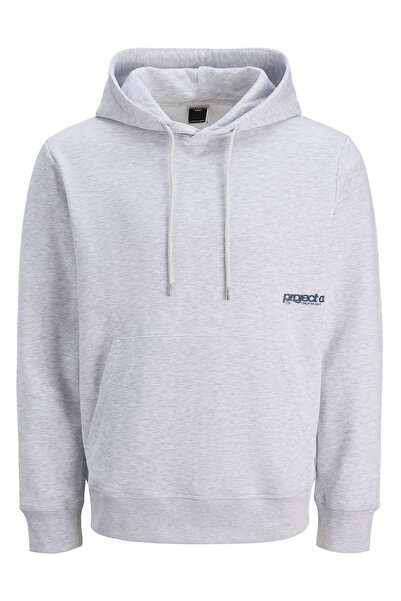 Jack & Jones Erkek Minimal Logo Baskili Kapüsonlu Sweatshirt - Union