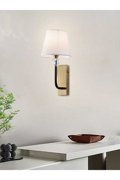 best power Modern Fixed Wall Lamp 9906-W – E27 Base (Max 40W) | Bulb Not Included | Sleek Indoor Wall Sconce
