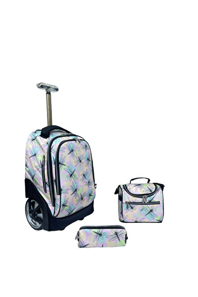 ZippyPack 3-Piece Rolling School Set, 18-Inch Wheeled Backpack with Lunch Bag...