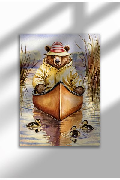 21mxm Imprimeu pe pânză de vis – Artă fantezistă cu natură și animale, ilustrație de peisaj în culori pastelate delicate, decor de perete