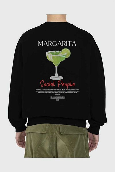 Ankhises Hanorac oversize cu imprimeu pe spate Margarita Bărbați Femei Unisex