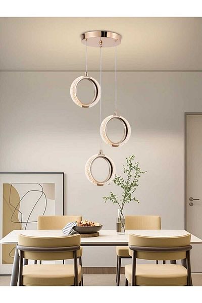 best power Modern LED Chandelier Light 9894 – 21WTriple Lamps with 3 Light Modes with 180cm Adjustable Cord