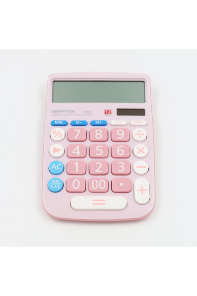 Gıpta F3046 Pembe Renk 12 Haneli Hesap Makinesi