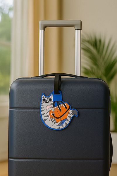 Ecrou Cat Suitcase Tag Travel Accessory