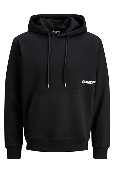 Jack & Jones Erkek Minimal Logo Baskili Kapüsonlu Sweatshirt - Union