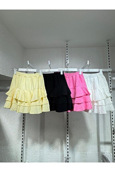 Fym Shorts Skirt Kimono Suit-Yellow - S