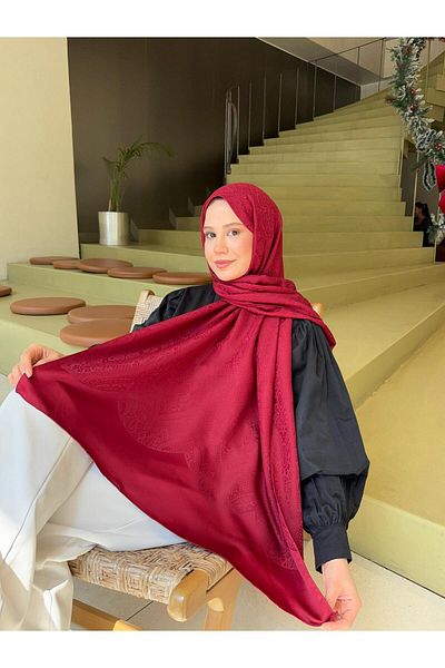 Mira İpek Diamond Pattern Jacquard Shawl