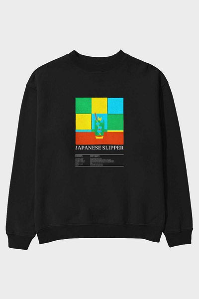 Ankhises Gin Tonic Front Printed Oversize Sweatshirt Men Women Unisex