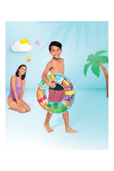 Intex حلقات سباحة شفافة قابلة للنفخ 61 سم
