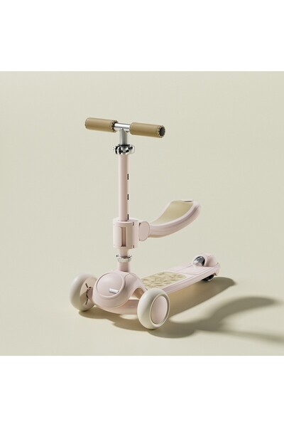 dalip 7-in-1 Foldable Children Scooter-Stroller, Adjustable Handlebar, Pink