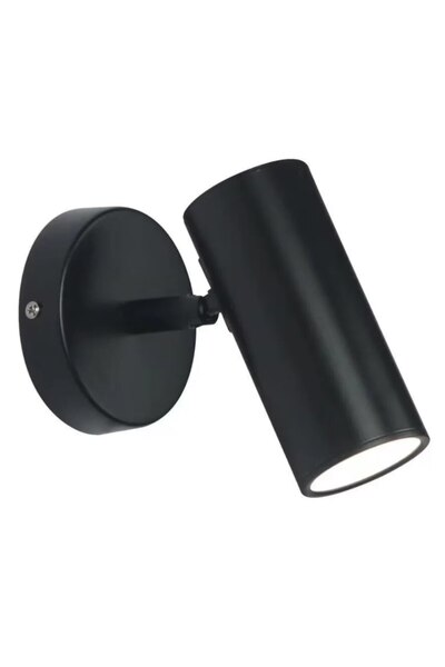 LUXXO Aplicație/spot Delphi Black, 1x GU10, corp negru mat, 10x6x16cm