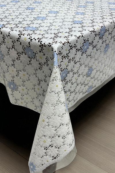 Pimula home Pvc Διαφανές επικαλυμμένο μανταλάκι με δυνατότητα διαγραφής τραπεζομάντιλο μαργαρίτα 62-B