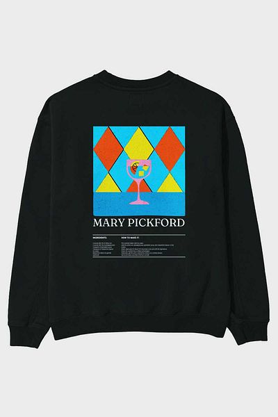 Ankhises Mary Pickford Front Printed Oversize Sweatshirt Men Women Unisex