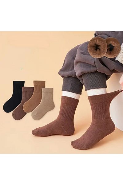 HANKARAYEL Unisex Children's Thermal Towel Winter Socks 4'Pair