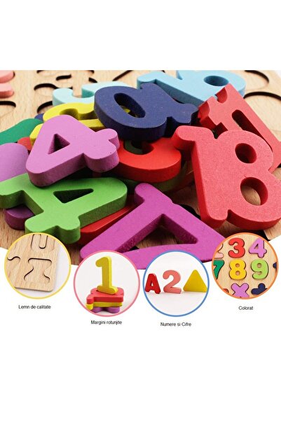 Nomarks Montessori Flippy Wooden Number Board, 25 Pieces, 18+ months, 20x20 cm, Multicolor